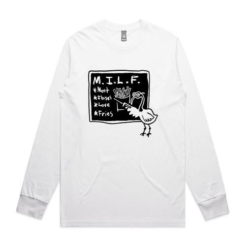 Most Ibises Love Fries Tee by Lonely Kids Club. All clothing from our T-shirts to our shorts and hoodies are ethically made, and printed packed and shipped from Sydney.