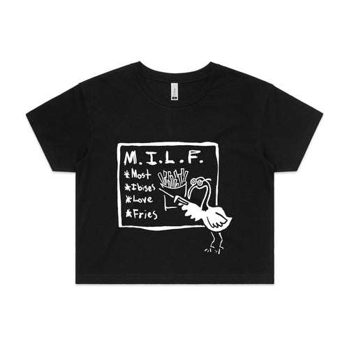 Most Ibises Love Fries Tee by Lonely Kids Club. All clothing from our T-shirts to our shorts and hoodies are ethically made, and printed packed and shipped from Sydney.