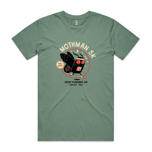 Mothman 5k Tee by Lonely Kids Club. All clothing from our T-shirts to our shorts and hoodies are ethically made, and printed packed and shipped from Sydney.