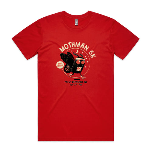 Mothman 5k Tee by Lonely Kids Club. All clothing from our T-shirts to our shorts and hoodies are ethically made, and printed packed and shipped from Sydney.