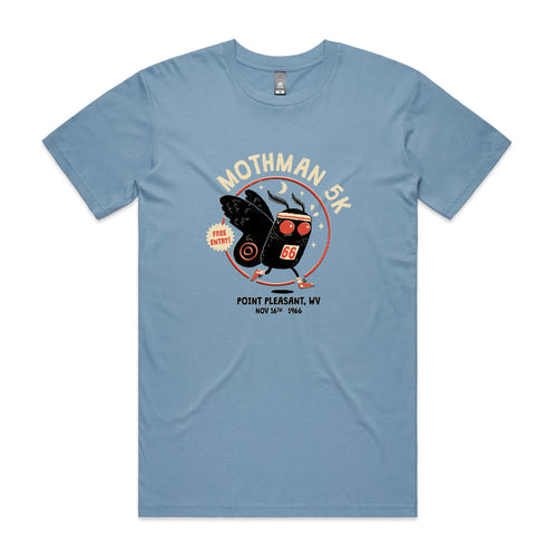 Mothman 5k Tee by Lonely Kids Club. All clothing from our T-shirts to our shorts and hoodies are ethically made, and printed packed and shipped from Sydney.