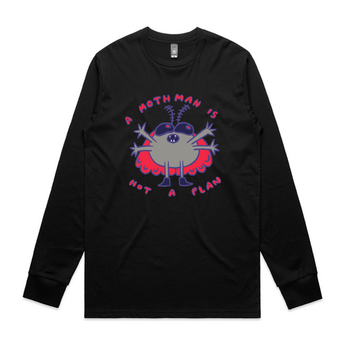 Mothman Not A Plan Tee by Lonely Kids Club. All clothing from our T-shirts to our shorts and hoodies are ethically made, and printed packed and shipped from Sydney.