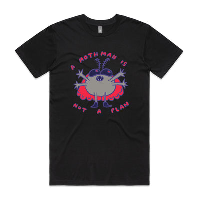 Mothman Not A Plan Tee by Lonely Kids Club. All clothing from our T-shirts to our shorts and hoodies are ethically made, and printed packed and shipped from Sydney.