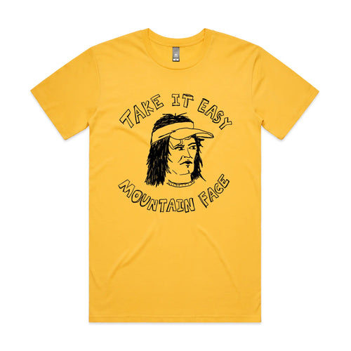 Mountain Face Tee by Lonely Kids Club. All clothing from our T-shirts to our shorts and hoodies are ethically made, and printed packed and shipped from Sydney.