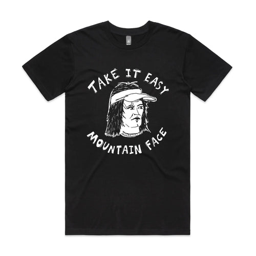 Mountain Face Tee by Lonely Kids Club. All clothing from our T-shirts to our shorts and hoodies are ethically made, and printed packed and shipped from Sydney.