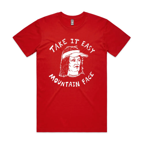 Mountain Face Tee by Lonely Kids Club. All clothing from our T-shirts to our shorts and hoodies are ethically made, and printed packed and shipped from Sydney.