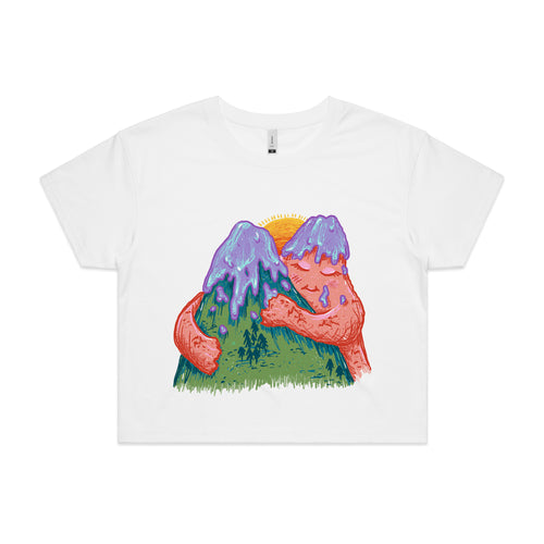 Mountains In Love Tee by Lonely Kids Club. All clothing from our T-shirts to our shorts and hoodies are ethically made, and printed packed and shipped from Sydney.