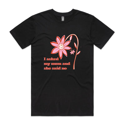 I Asked My Mum Tee by Lonely Kids Club. All clothing from our T-shirts to our shorts and hoodies are ethically made, and printed packed and shipped from Sydney.