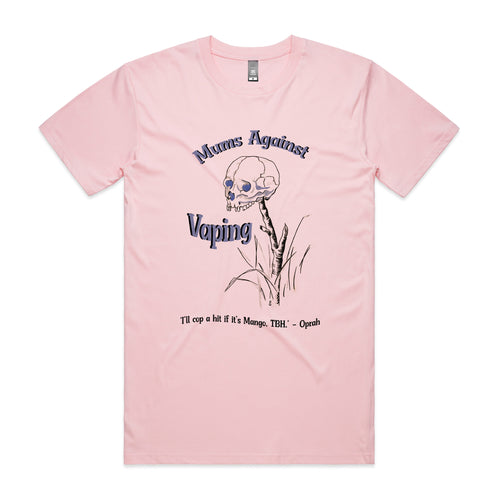 Mums Against Vaping Tee by Lonely Kids Club. All clothing from our T-shirts to our shorts and hoodies are ethically made, and printed packed and shipped from Sydney.