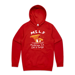 Mushroom MILF Hoodie by Lonely Kids Club. All clothing from our T-shirts to our shorts and hoodies are ethically made, and printed packed and shipped from Sydney.