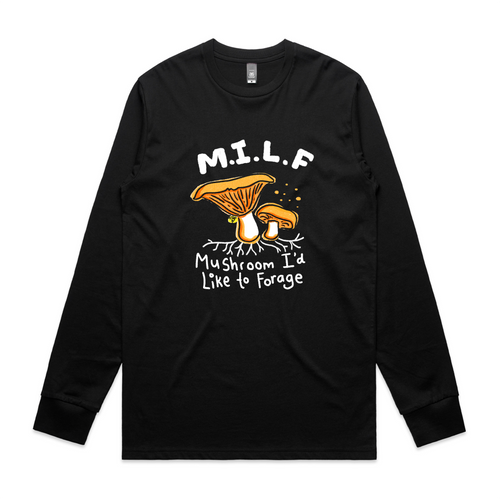 Mushroom MILF Tee by Lonely Kids Club. All clothing from our T-shirts to our shorts and hoodies are ethically made, and printed packed and shipped from Sydney.