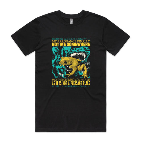 My Arrogance Tee by Lonely Kids Club. All clothing from our T-shirts to our shorts and hoodies are ethically made, and printed packed and shipped from Sydney.