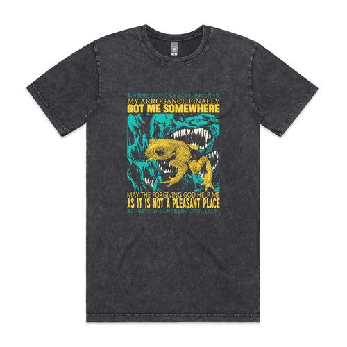 My Arrogance Tee by Lonely Kids Club. All clothing from our T-shirts to our shorts and hoodies are ethically made, and printed packed and shipped from Sydney.