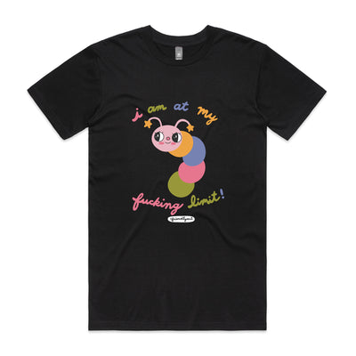 My Fucking Limit Tee by Lonely Kids Club. All clothing from our T-shirts to our shorts and hoodies are ethically made, and printed packed and shipped from Sydney.