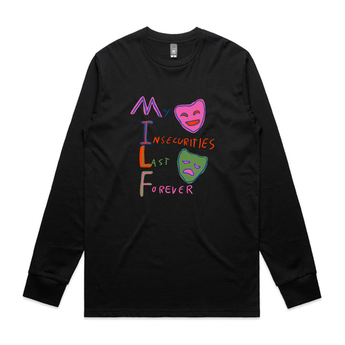My Insecurities Last Forever Tee by Lonely Kids Club. All clothing from our T-shirts to our shorts and hoodies are ethically made, and printed packed and shipped from Sydney.