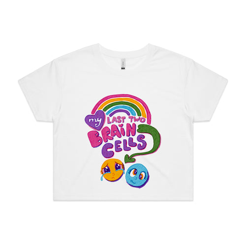 My Last Two Brain Cells Tee by Lonely Kids Club. All clothing from our T-shirts to our shorts and hoodies are ethically made, and printed packed and shipped from Sydney.