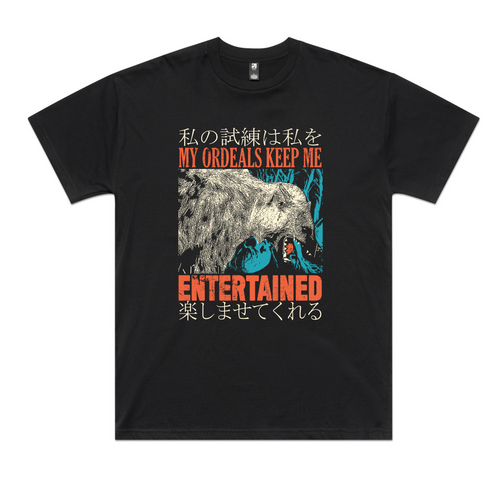 My Ordeals Tee by Lonely Kids Club. All clothing from our T-shirts to our shorts and hoodies are ethically made, and printed packed and shipped from Sydney.