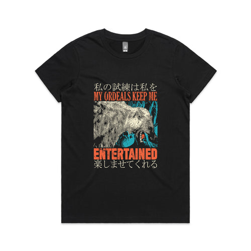 My Ordeals Tee by Lonely Kids Club. All clothing from our T-shirts to our shorts and hoodies are ethically made, and printed packed and shipped from Sydney.