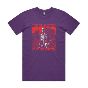 My Own Downfall Tee by Lonely Kids Club. All clothing from our T-shirts to our shorts and hoodies are ethically made, and printed packed and shipped from Sydney.