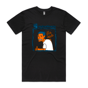 Mybackhurts Tee by Lonely Kids Club. All clothing from our T-shirts to our shorts and hoodies are ethically made, and printed packed and shipped from Sydney.