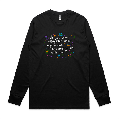 Mysterious Circumstances Tee by Lonely Kids Club. All clothing from our T-shirts to our shorts and hoodies are ethically made, and printed packed and shipped from Sydney.