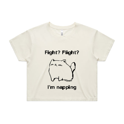 Fight Flight Nap Tee by Lonely Kids Club. All clothing from our T-shirts to our shorts and hoodies are ethically made, and printed packed and shipped from Sydney.