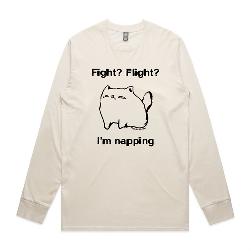 Fight Flight Nap Tee by Lonely Kids Club. All clothing from our T-shirts to our shorts and hoodies are ethically made, and printed packed and shipped from Sydney.
