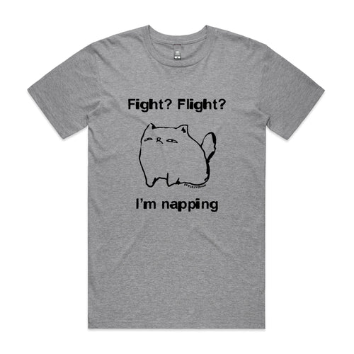 Fight Flight Nap Tee by Lonely Kids Club. All clothing from our T-shirts to our shorts and hoodies are ethically made, and printed packed and shipped from Sydney.