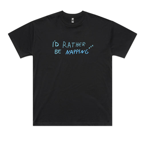 Napping Tee by Lonely Kids Club. All clothing from our T-shirts to our shorts and hoodies are ethically made, and printed packed and shipped from Sydney.