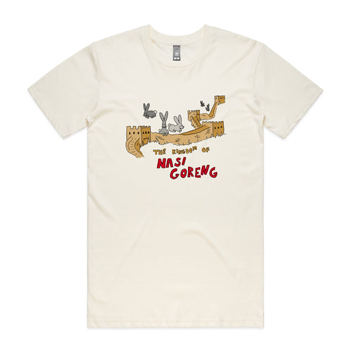 Nasi Goreng Tee by Lonely Kids Club. All clothing from our T-shirts to our shorts and hoodies are ethically made, and printed packed and shipped from Sydney.