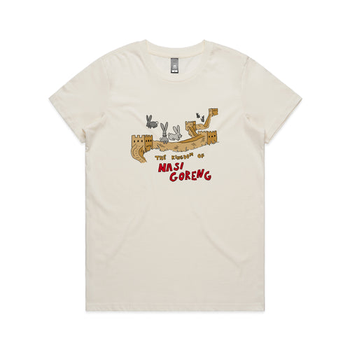 Nasi Goreng Tee by Lonely Kids Club. All clothing from our T-shirts to our shorts and hoodies are ethically made, and printed packed and shipped from Sydney.