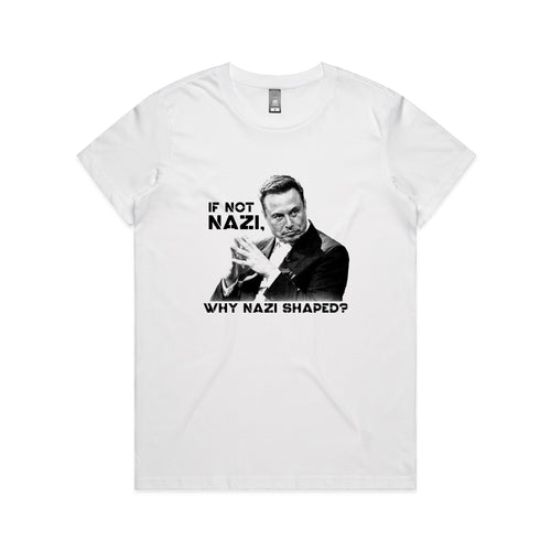 Nazi Shaped Tee by Lonely Kids Club. All clothing from our T-shirts to our shorts and hoodies are ethically made, and printed packed and shipped from Sydney.
