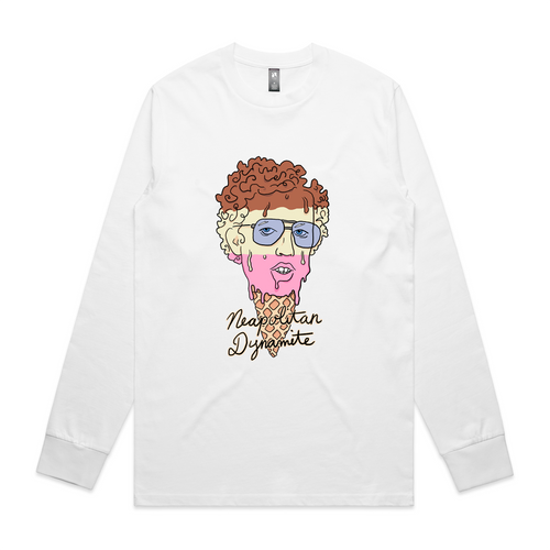 Neapolitan Dynamite Tee by Lonely Kids Club. All clothing from our T-shirts to our shorts and hoodies are ethically made, and printed packed and shipped from Sydney.