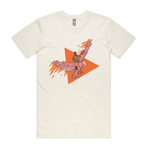Ned Kelly Galah Tee by Lonely Kids Club. All clothing from our T-shirts to our shorts and hoodies are ethically made, and printed packed and shipped from Sydney.