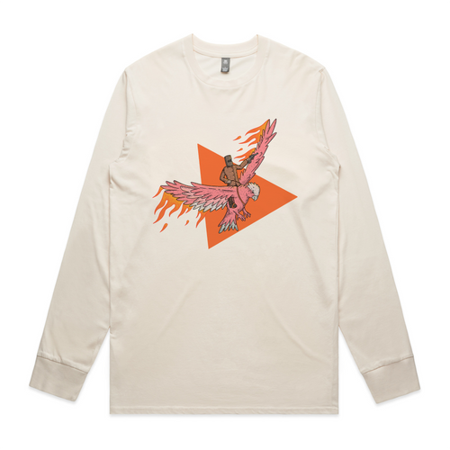 Ned Kelly Galah Tee by Lonely Kids Club. All clothing from our T-shirts to our shorts and hoodies are ethically made, and printed packed and shipped from Sydney.