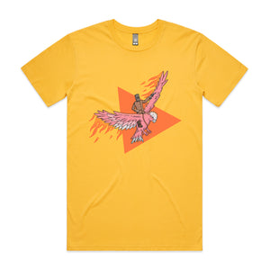 Ned Kelly Galah Tee by Lonely Kids Club. All clothing from our T-shirts to our shorts and hoodies are ethically made, and printed packed and shipped from Sydney.