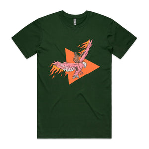 Ned Kelly Galah Tee by Lonely Kids Club. All clothing from our T-shirts to our shorts and hoodies are ethically made, and printed packed and shipped from Sydney.