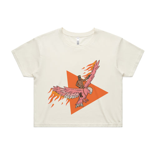 Ned Kelly Galah Tee by Lonely Kids Club. All clothing from our T-shirts to our shorts and hoodies are ethically made, and printed packed and shipped from Sydney.