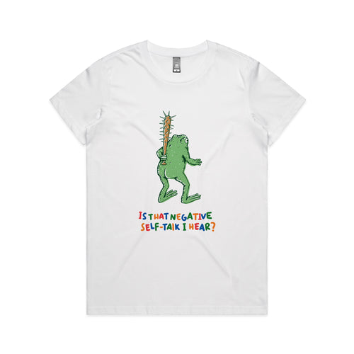 Negative Self Talk Tee by Lonely Kids Club. All clothing from our T-shirts to our shorts and hoodies are ethically made, and printed packed and shipped from Sydney.