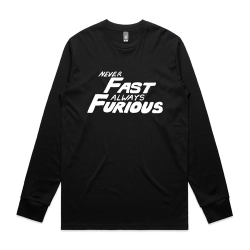 Never Fast Always Furious Tee by Lonely Kids Club. All clothing from our T-shirts to our shorts and hoodies are ethically made, and printed packed and shipped from Sydney.