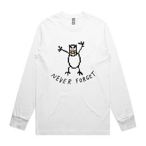 Never Forget by Lonely Kids Club. All clothing from our T-shirts to our shorts and hoodies are ethically made, and printed packed and shipped from Sydney.