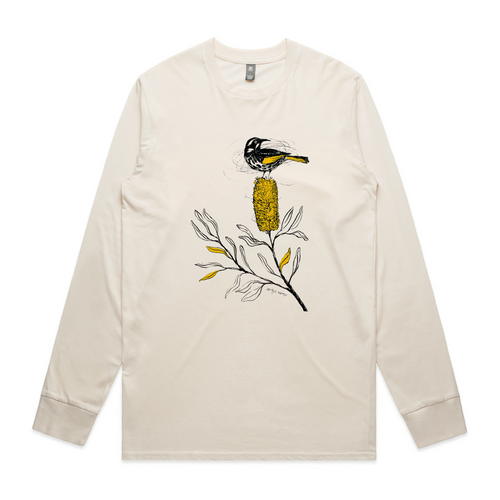 New Holland Honeyeater Tee by Lonely Kids Club. All clothing from our T-shirts to our shorts and hoodies are ethically made, and printed packed and shipped from Sydney.