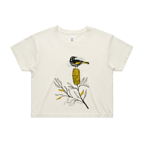 New Holland Honeyeater Tee by Lonely Kids Club. All clothing from our T-shirts to our shorts and hoodies are ethically made, and printed packed and shipped from Sydney.