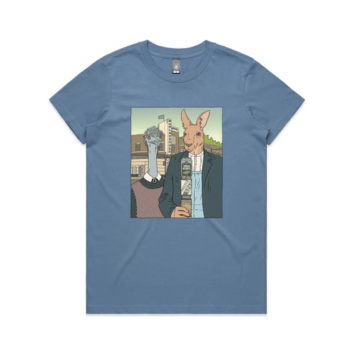 Newtown Gothic Tee by Lonely Kids Club. All clothing from our T-shirts to our shorts and hoodies are ethically made, and printed packed and shipped from Sydney.