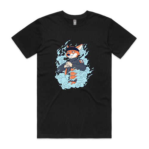 Ninja Fox Tee by Lonely Kids Club. All clothing from our T-shirts to our shorts and hoodies are ethically made, and printed packed and shipped from Sydney.