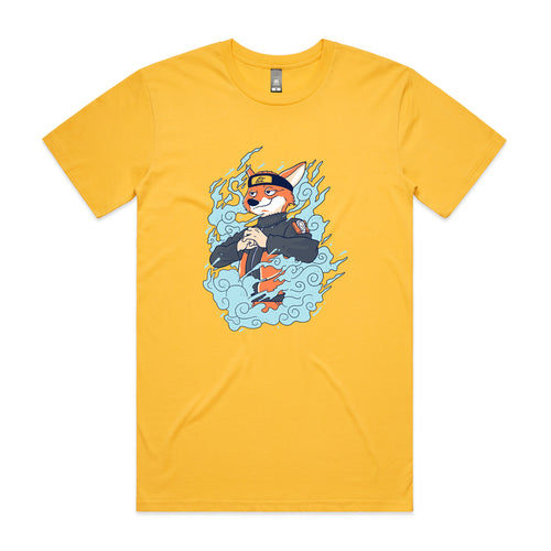 Ninja Fox Tee by Lonely Kids Club. All clothing from our T-shirts to our shorts and hoodies are ethically made, and printed packed and shipped from Sydney.