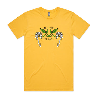 No Daisy Tee by Lonely Kids Club. All clothing from our T-shirts to our shorts and hoodies are ethically made, and printed packed and shipped from Sydney.