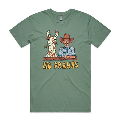 No Dramas Tee by Lonely Kids Club. All clothing from our T-shirts to our shorts and hoodies are ethically made, and printed packed and shipped from Sydney.