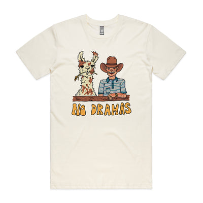 No Dramas Tee by Lonely Kids Club. All clothing from our T-shirts to our shorts and hoodies are ethically made, and printed packed and shipped from Sydney.
