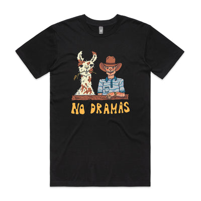 No Dramas Tee by Lonely Kids Club. All clothing from our T-shirts to our shorts and hoodies are ethically made, and printed packed and shipped from Sydney.